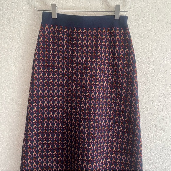 J CREW Geo Ring Midi Merino Wool Blend Skirt Size XXS - Picture 6 of 13
